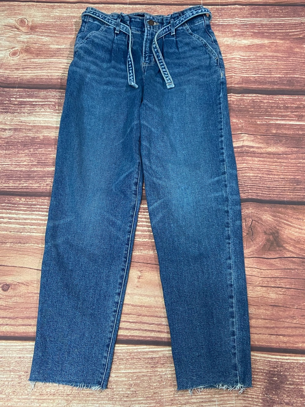 Hollister Ultra High-Rise Mom Vintage Stretch Paperbag Blue Jeans Women’s 27/5R